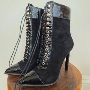 Jeffrey Campbell Elphie Lace-Up Boots 6.5